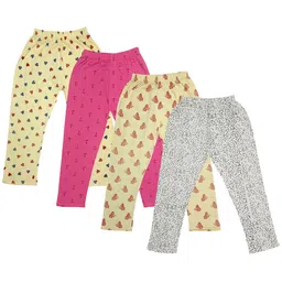 IndiWeaves Girls Pack Of 4 Printed Pure Cotton Capris-picture-25