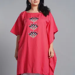 LetsDressUp Ethnic Motifs Printed Boat Neck Kaftan Kurti-45