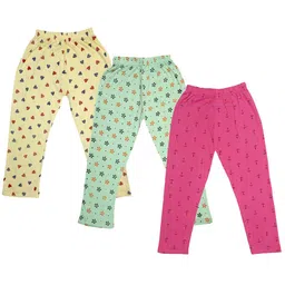 IndiWeaves Girls Pack Of 3 Printed Pure Cotton Capris-picture-7
