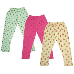 IndiWeaves Girls Pack Of 3 Printed Pure Cotton Capris-picture-5