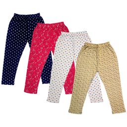 IndiWeaves Girls Pack Of 4 Printed Pure Cotton Capris-image-76