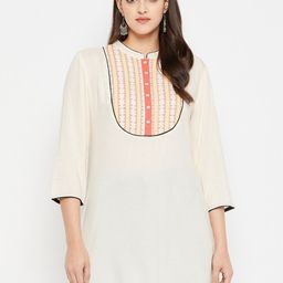 Nuwah Geometric Yoke Design Straight Kurti-picture-18