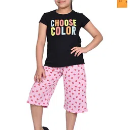 BAESD Girls Pack Of 2 Printed Cotton Capris-picture-8