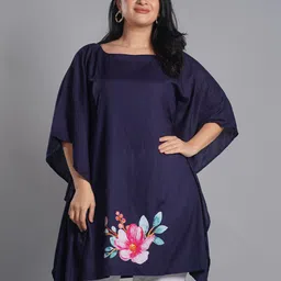 LetsDressUp Floral Printed Boat Neck Flared Sleeves Kaftan Kurta-picture-16