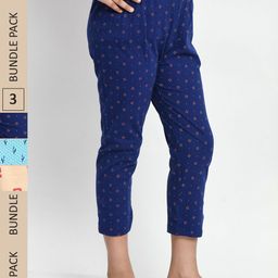 BAESD Girls Pack Of 3 Conversational Printed Pure Cotton Capris-image-46