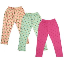 IndiWeaves Girls Pack Of 3 Printed Pure Cotton Capris-picture-8