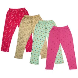 IndiWeaves Girls Pack Of 4 Printed Cotton Capris-picture-0