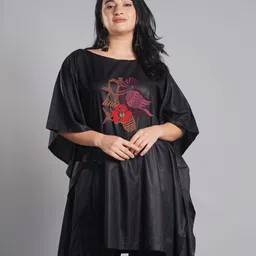 LetsDressUp Floral Printed Boat Neck Kaftan Kurti-picture-30