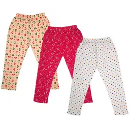 IndiWeaves Girls Pack Of 3 Printed Pure Cotton Capris-picture-17