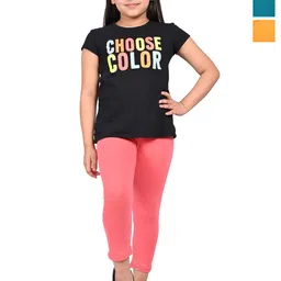 BAESD Girls Pack Of 3 Slim Fit Three-Fourth Length Leggings-image-94