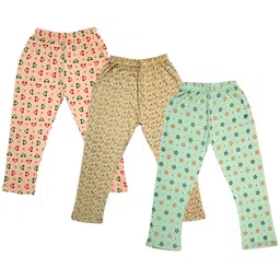 IndiWeaves Girls Pack Of 3 Printed Pure Cotton Capris-picture-8