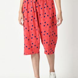 BAESD Printed Loose Fit Pure Cotton Capris-image-20