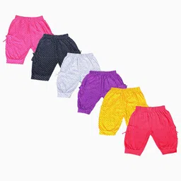 BAESD Girls Pack Of 6 Printed Skinny Fit Pure Cotton Capris-image-56
