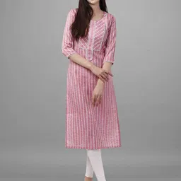 BAPS Woven Design Round Neck Pure Cotton Kurta-picture-21