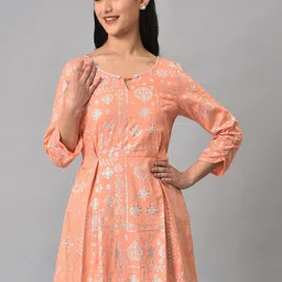 AURELIA Ethnic Motifs Printed Pleated Kurti-64