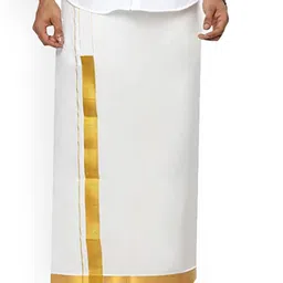 Ramraj Pure Cotton Zari Border Dhoti-image-62