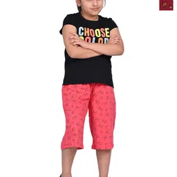 BAESD Girls Pack Of 2 Printed Cotton Capris-picture-7