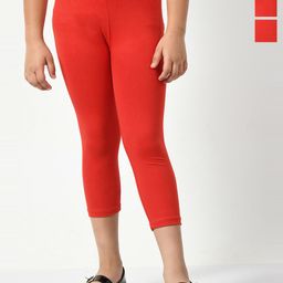 BAESD Girls Pack Of 3 High-Rise Slim Fit Capris-image-100