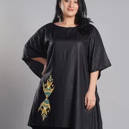 LetsDressUp Ethnic Motifs Printed Boat Neck Flared Sleeves Kaftan Kurti-25