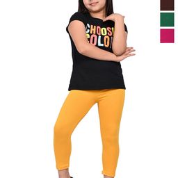 BAESD Girls Pack Of 4  Slim Fit Capris-image-112