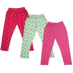 IndiWeaves Girls Pack Of 3 Printed Pure Cotton Capris-picture-45