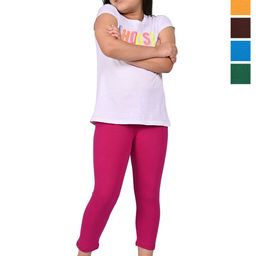 BAESD Girls Pack Of 5 Slim Fit High-Rise Ankle Length Leggings-image-84