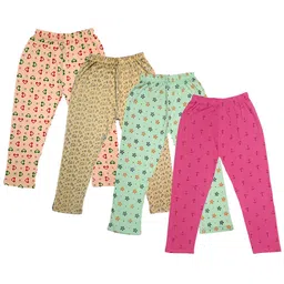 IndiWeaves Girls Pack Of 4 Printed Pure Cotton Capris-picture-26