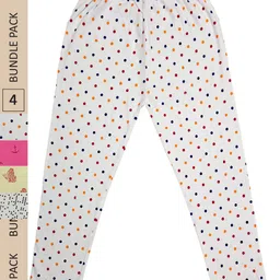 IndiWeaves Girls Pack Of 4 Printed Pure Cotton Capris-picture-47