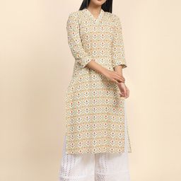 DIVASTRI Ethnic Motifs Printed Straight Kurta-22
