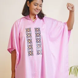 LetsDressUp Floral Printed Mandarin Collar Flared Sleeves Kaftan Kurti-picture-10