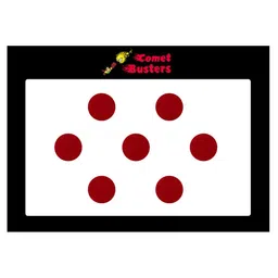 Comet Busters 7 Pcs Reusable Designer Round Bindis - Red image 1