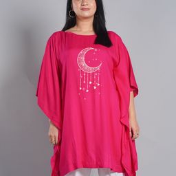 LetsDressUp Ethnic Motifs Printed Boat Neck Flared Sleeves Kaftan Kurti-picture-57