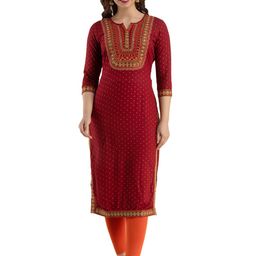 KALINI Ethnic Motifs Embroidered Kurta-image-93