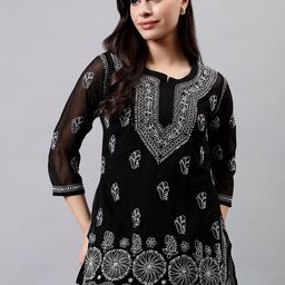 Seva Chikan Lucknowi Chikankari Kurti With Inner-picture-58