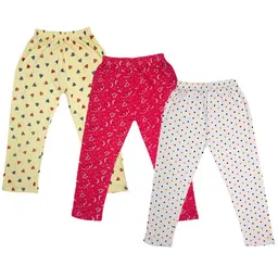 IndiWeaves Girls Pack Of 3 Printed Pure Cotton Capris-picture-9