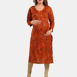 Be You Abstract Printed Round Neck Kurta-image-85