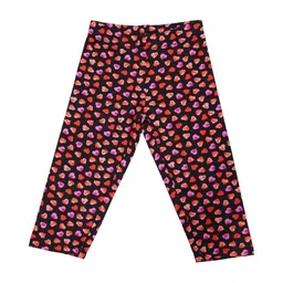 Bodycare Kids Girls Black & Red Printed Capris-34