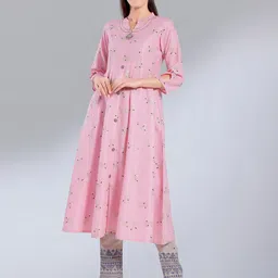 MADHURAM Pink Floral Printed Anarkali Kurti-picture-32