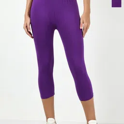 BAESD Pack Of 2 Slim Fit High-Rise Capris-image-12