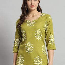 Mialo fashion Ethnic Motifs Printed Straight Kurti-picture-40
