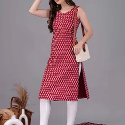 SRFA Floral Printed Printed Sleeveless Straight Kurta-picture-51
