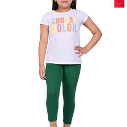 BAESD Girls Pack Of 2 High Rise Slim Fit Capris-image-73
