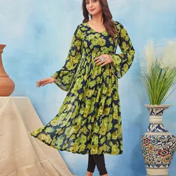 Chandbaali Floral Printed Anarkali Kurta-picture-14