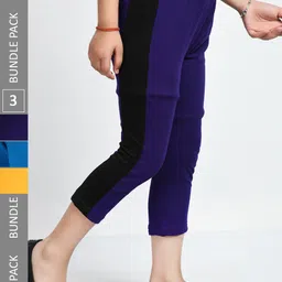 IndiWeaves Girls Pack of 2 Mid-Rise Cotton Capris-picture-36