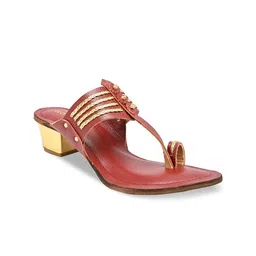 Rocia Open Back Ethnic Block Heels-0
