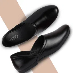 FAUSTO Men Black Mojaris-picture-32