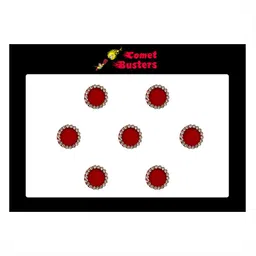 Comet Busters 7 Pcs Embellished Reusable Designer Bindis - Maroon-17