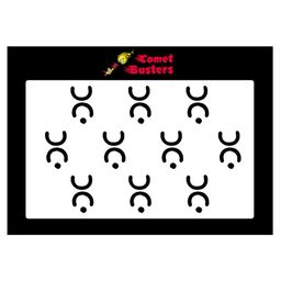 Comet Busters 10 Pcs Reusable Designer Bindis - Black-17