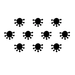 Comet Busters 10 Pcs Reusable Designer Bindis - Black-15