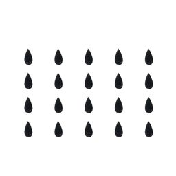 Comet Busters 20 Pcs Reusable Teardrop-Shaped Designer Bindis - Black-24